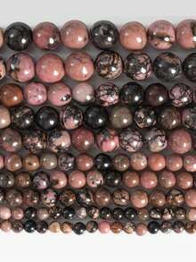 1 Untai Manik-Manik Rhodochrosite Alami Cocok untuk Membuat Gelang, Kalung, dan Anting-Anting DIY, Aksesoris Perhiasan 4/6/8/10mm - MultiWarna - View 6