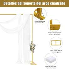 2 x 2m Arcos para Decoracion D Globos, Estructura para Globos, Extraíble, con Base Acolchada. Arcos para Decoracion, Adecuado para Bodas, Fiestas de Cumpleaños, Eventos en El Jardín Dorado - Multicolor - Ver 3