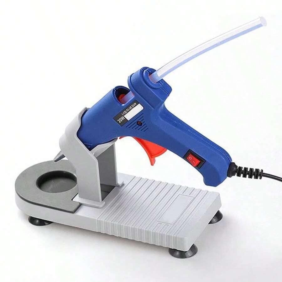 1 buah Dudukan Pistol Lem Panas Plastik, Alas Pistol Lem Universal, Jaga Kebersihan Ruang Kerja Anda - A - View 1