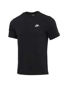 Nike Men's Summer 2026 New Classic Logo Breathable Crew Neck Short Sleeve T-Shirt AR4999-013 - Black - View 1
