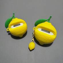 1pc Lemon Shaped Earphone Case, Cute Wireless Bluetooth Earphone Case, Anti-Drop Durable And Fashionable Accessory, Suitable For AirPods Pro3/4/Pro/Pro2 - Multicolor - View 3