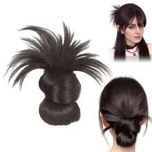 Clip-On Feathered Bun Wig Claw Clip Messy Buns Hair Piece Suitable For Women Daily Wea - 1PC - View 2