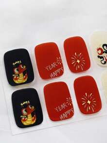 20pcs Semi-Cured Gel Nail Stickers, Gel Nail Decals, Require UV Nail Lamp, Salon Quality, Long Lasting - Multicolor - View 6
