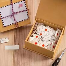 Bộ 90/180 phong bì mini kèm thư tình, ghi chú trong viên nang viết tay, quà tặng dễ thương lãng mạn cho cặp đôi, tỏ tình, tình bạn, kỷ niệm - Nhiều màu - Xem 5