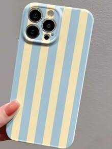1 buah Casing Ponsel Keras Berlubang Bermotif Garis-garis Gaya Feminin Sederhana, Pelindung Penuh, Kompatibel dengan iPhone 11/12/13/14/15/16 Pro Max - MultiWarna - View 3