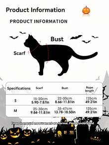 Funny Pet I-Shaped Bat Wing Leash Costume, Cat & Dog Harness And Leash Set, Suitable For Daily Outings And Halloween Dress-Up - Multicolor - View 5
