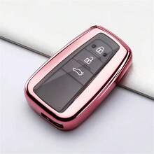 Funda protectora de llave de coche de TPU suave, cubierta de carcasa de llave, accesorios para automóvil para Prius, Camry, Corolla, CHR, Prado 2018 2022, a prueba de polvo y anticaída, bolsa de llave de alta gama y elegante - paquete único - Ver 18