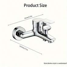 Vòi nước phòng tắm gắn tường kiểu cổ điển, điều nhiệt hai chức năng - A - Xem 2