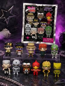 1PC Viz Media Officially Licensed Blind Bag Random 3D PVC Figure Bag Clip Featuring Jotaro Kakyoin Joseph DIO And Multiple Stand Character Pendants Luggage Backpack Accessory Classic Anime Collectible Trinket Cool Gift For Fans - Multicolor - View 1
