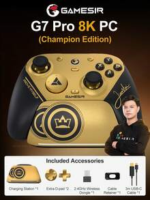 GameSir G7 Pro 8K PC Champion Edition Wireless Gaming Controller, Compatible With Windows, Steam, Switch 2/1, Android, IOS Phones, 8K Polling Rate, Magnetic TMR Joystick, Hall Effect Micro Trigger Joystick, Phone Controller - Champion Edition - View 13