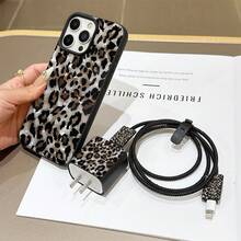 6件組液態紋手機殼 + 充電頭保護套 + 線材保護套 + 收納繩 + 數據線保護繩 TPU 防摔保護殼，適用 6 7 8 XXs XR XS Max 11 12 13 14 15 16 17 Pro Max，適合作為情侶、女性、女兒、男朋友、女朋友、青少年女孩的生日與聖誕禮物 - 彩色 - 查看 2