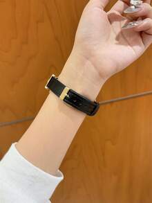 Faux Leather Watch Band Compatible With 38/40/41/42/44/45/46/49mm Ultra/Se10/9/8/7/6/5/4/3/2/1 - Platinum Solid Color - View 7
