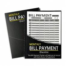 3/1 Spiral Bound Bill Payment Tracker Notebook, Monthly Budget Planner With Expense Payment Records & Savings Overview, Durable Paper English Version Financial Management Book, Suitable For Students, Office Workers, Home Budget Management - Multi-style 2 - View 4