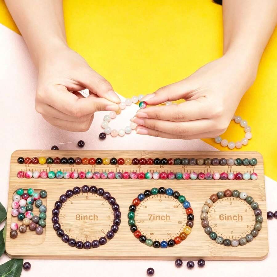 Wooden Bead Board For Jewelry Making, Bead Board For Making Jewelry Bracelets, DIY Bracelet Bead Board Without Beads - Small Single Row - View 1