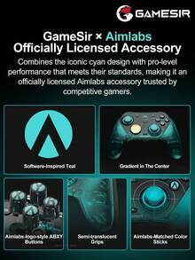 GameSir G7 Pro 8K PC Aimlabs Edition Gamepad Wireless Esports Controller Untuk Windows Steam Kompatibel Dengan Switch 2/1 Android IOS Phone Controle 8K Polling Rate Mag-Res TMR Sticks Hall Effect Micro Triggers Joysticks Untuk - Edisi Aimlabs - View 4