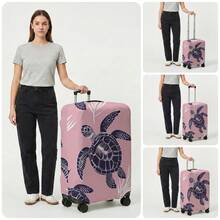 Fresh Ocean Element Sea Turtle Print Luggage Protective Cover, Suitable For 18-32 Inch Suitcases, With Strong Elasticity To Protect Luggage (Anti-Scratch, Anti-Dust) And Decorate Luggage (Turn Regular Suitcase Into Personalized One), Luggage Cover, Travel Accessory. - Multicolor - View 7