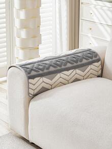 1pc Soft Cotton Velvet Bohemian Style Sofa Cushion Pad For 1/2/3/4 Seater Sofa, Armrest Backrest Cushion, Sofa Cover, All Season - Grey - View 9