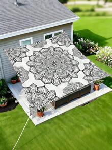 1 chiếc lều cắm trại ngoài trời in 2D, vải che nắng họa tiết Mandala, mái che nắng và bạt cắm trại leo núi, có thể giặt được, phù hợp cho nhiều bối cảnh như vườn, cắm trại, bãi biển, không bao gồm cọc chống - Nhiều màu - Xem 5