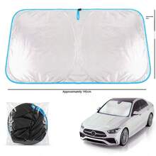 Car Sun Shade, Heat Insulation Sun Curtain, Front Windshield Sunshade, Car Window Sunshade, Universal For Off-Road Vehicles, Heat Reflective Sunshade With Double Layer Insulation, Foldable Sun Protection Cover For UV Protection And Interior Cooling - Multiple Styles - View 14