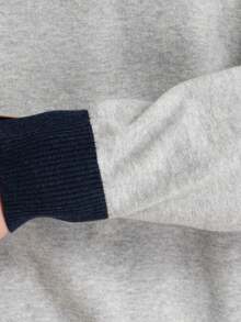Timberland New Men's Loose Breathable Sports Casual Pullover Long Sleeve Top - Gray/Blue - View 5