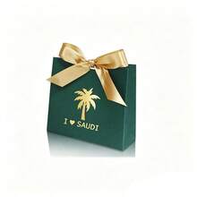 10 piezas/5 piezas Caja de regalo con cinta decorativa con patrón de palmera para el Día Nacional de Arabia Saudita, adecuada para fiesta temática del Día Nacional de Arabia Saudita, cinta para envolver regalos de dulces DIY - multicolor - Ver 22