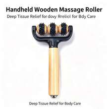 Wooden Roller Massager Manual Massage Legs Arms Back Body Massage Handheld Roller Massage Stick - Multicolor - View 9