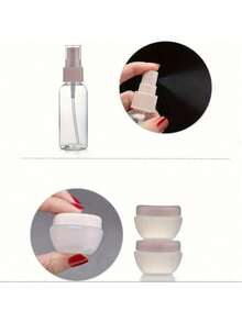 11pcs Refillable Travel Dispenser Bottle Set, Multi-Size Containers For Shampoo, Body Wash, Lotion And Other Toiletries, Suitable For Home Storage, Travel, Beach And Water Sports, Portable Travel Toiletries Set - A - View 3