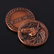 1pc 2 Game Coin, Vintage Saintess, Unicorn Lion Commemorative Coin, Collectible Coin, Letter Coin - Multicolor - View 8