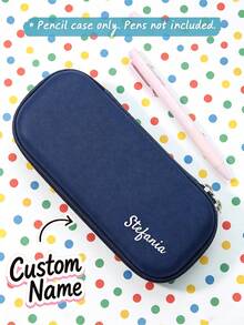 Customized Name Large Capacity Pencil Case, Storage Bag, Personalized Organizer, Suitable For Office, University And Daily Use, Beautiful Desktop Organizer, Personalized Storage Box, Desktop Accessory Gift, Back To School Gift, Teacher's Day Gift - Multicolor - View 10