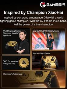 GameSir G7 Pro 8K PC Champion Edition Wireless Gaming Controller, Compatible With Windows, Steam, Switch 2/1, Android, IOS Phones, 8K Polling Rate, Magnetic TMR Joystick, Hall Effect Micro Trigger Joystick, Phone Controller - Champion Edition - View 4