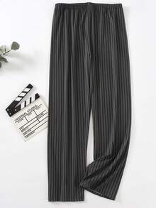 2pcs Men's Spring/Autumn Striped Long Pajama Pants, Luxury Premium Home Wear, Can Be Worn Outdoors - Multicolor - View 4