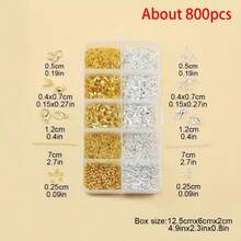 10-Compartment DIY Jewelry Accessories Basic Material Box, Includes Open Jump Rings, Lobster Clasps, Bag Clasps, Spacer Beads, And Other DIY Beading Kit, Suitable For Making Bracelets, Necklaces, Earrings, Bag Charms, Car Charms, Etc., Applicable For Beading, Jewelry Wire And Jewelry Repair And Beading Wire Tool Set - Multicolor - View 2