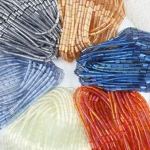 70pcs 5mm Colorful Crystal Tube Beads DIY Jewelry Making Accessories For Necklace, Bracelet, Pendant, Loose Beads - Crystal Tube - View 3