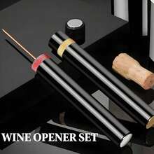 2026 New Needle-Style Air Pressure Wine Opener, Portable Pocket Pneumatic Corkscrew, Simple Manual Wine Bottle Stopper Remover, Practical Bar Tool For Home Kitchen, Restaurant And Travel - Multicolor - View 3