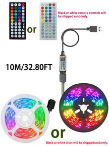 2 Modos de Control: Control Remoto de 44 Teclas y Control por APP de Smartphone, Tira de Luz LED RGB Sincronizada con Música Controlada por APP Inteligente con Control Remoto, Adecuada para Dormitorio, Habitación, Decoración del Hogar, Fiesta, Vacaciones y Otras Ocasiones, Decoración de Habitación, Decoración del Hogar, Decoración de Dormitorio, Tira de Luz LED Inteligente con Control Remoto de 44 Teclas - Multicolor - Ver 13