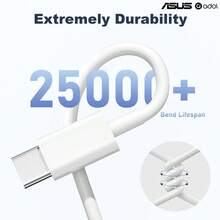 ASUS 9.84ft/16.4ft USB-A 轉 Type-C 延長數據線，耐用耐磨長充電線，通用快充延長線，適用於居家、車內、辦公室，相容 iPhone 15 16 17、Samsung 及其他智慧型手機與相機，白色 - 白色 - 查看 6