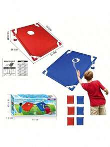 Portable Outdoor Bean Bag Toss Set With 2 Target Boards & 6 Beanbags. This Competitive Tossing Rack Suits Yards, Beaches And Outdoor Parties. It's A Fun Interactive Family Game For All Ages, A Great Gift For Halloween, Christmas And Easter - 藍色 - 查看 7