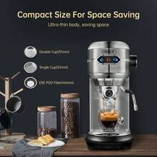 HiBREW H11 Semi-Automatic Espresso Machine 19Bar Golden Extraction 10S Pre-Infusion 1.1L Large Capacity Removable Water Tank 20S Rapid Preheating Auto Shut-Off 51mm Comfortable Portafilter Home Coffee Machine - 查看 8