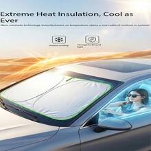 Car Sun Shade, Heat Insulation Sun Curtain, Front Windshield Sunshade, Car Window Sunshade, Universal For Off-Road Vehicles, Heat Reflective Sunshade With Double Layer Insulation, Foldable Sun Protection Cover For UV Protection And Interior Cooling - Multiple Styles - View 4