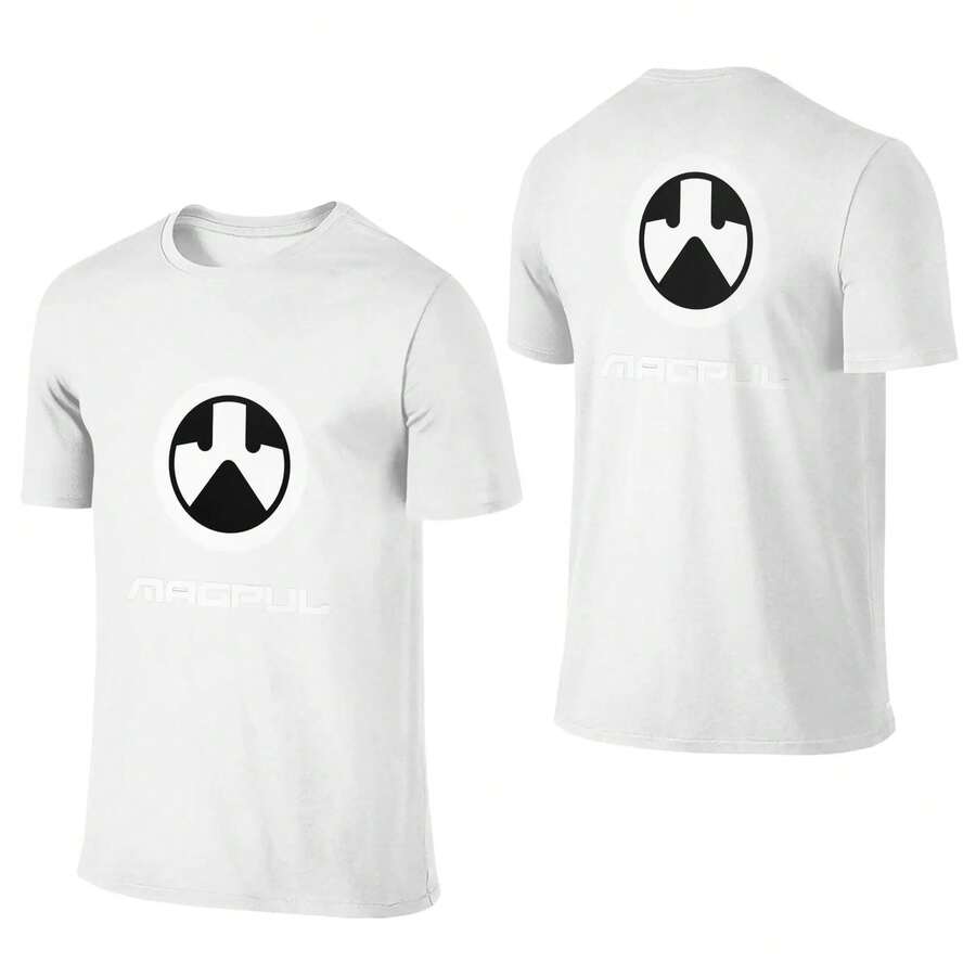 T-Shirt aus 100 % Baumwolle mit Magpul Firearms Logo für Herren, Rundhals-T-Shirt mit doppelseitigem Druck, Sommer-Shirts für Herren, S-6XL - Weiss - Übersicht 1