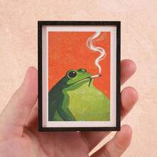 1pc Gangsta Cat Pattern Wooden Refrigerator Magnet, Craft Gift Suitable For Home Fridge And Mailbox Decoration! - one-size - View 33