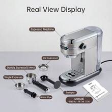 HiBREW H11 Semi-Automatic Espresso Machine 19Bar Golden Extraction 10S Pre-Infusion 1.1L Large Capacity Removable Water Tank 20S Rapid Preheating Auto Shut-Off 51mm Comfortable Portafilter Home Coffee Machine - 查看 11