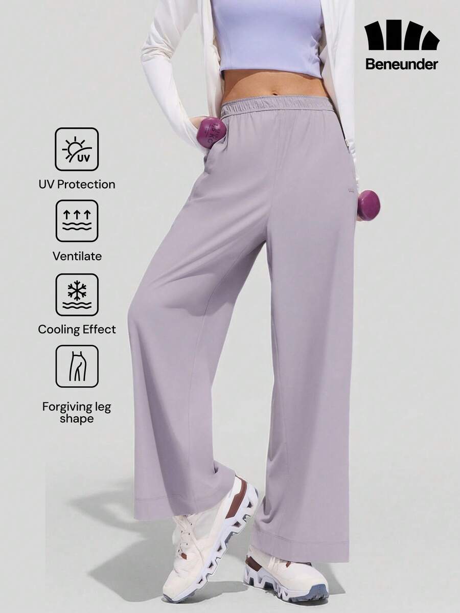 Beneunder Women's Breathable Wide-Leg Sun-Protection Pants AS010 - Mauve Purple - View 1