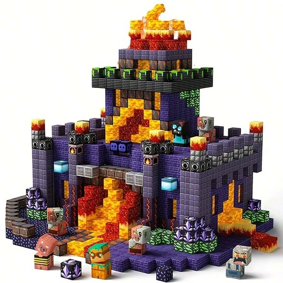 Super Cool And Affordable Magnetic Blocks! Perfect For Christmas And Halloween-100 Randomly Colored Sensory Display Modules To Enhance STEM Design And Help Children Develop Cognitive Skills. Unique Toy Design