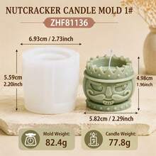 1/2PCS Christmas Nutcracker Candle Mold 3D Soldier Figurine Silicone Mold For DIY Handmade Candles Plaster Making Supplies Home Decoration Gift - Nutcracker - View 11