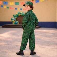 Tween Boys Costumes - Army Green - View 2