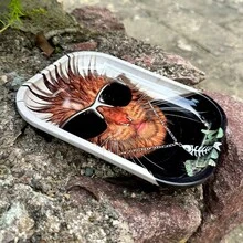 Cabin puff 1pc Cat Pattern Rolling Tray, Excellent Rolling Tool, Ideal Holiday Gift - One Size Fits All - View 8