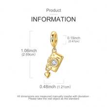 1pc 18K Gold Plated Openable Vintage Camera Pendant, Family Memory Pendant Bead, Suitable For Bracelet Necklace DIY Jewelry Making Charm, Gift For Family And Friends - Gold - View 6