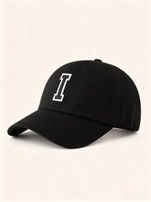 1pc Solid Color Open Back Ponytail Baseball Cap With26 Letters, Women Fashion Sports Sun Hat ForOutdoor UV Protection - Black Label - Black Ponytail Hat - View 27