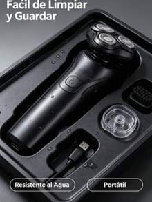 Afeitadora Eléctrica Para Hombre, Cabezas Giratorias 3D, Carga Tipo-C Portátil, Rasuradora Recargable Para Barba, Uso Diario y Viajes, Regalo Ideal para Caballeros - Multicolor - Ver 9